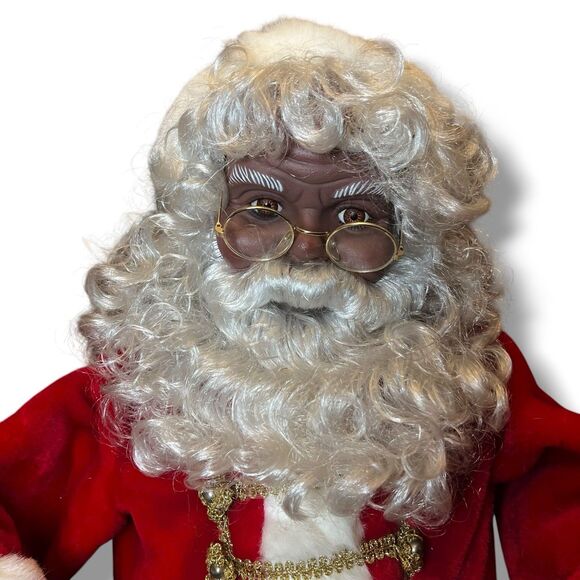 Santas Best Holiday Animation Santa Claus AA African American Motionette NO PLUG - Picture 5 of 11